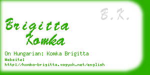 brigitta komka business card